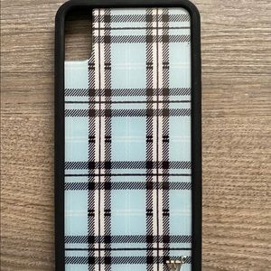 Wildflower Plaid Blue Iphone Xs Max Case